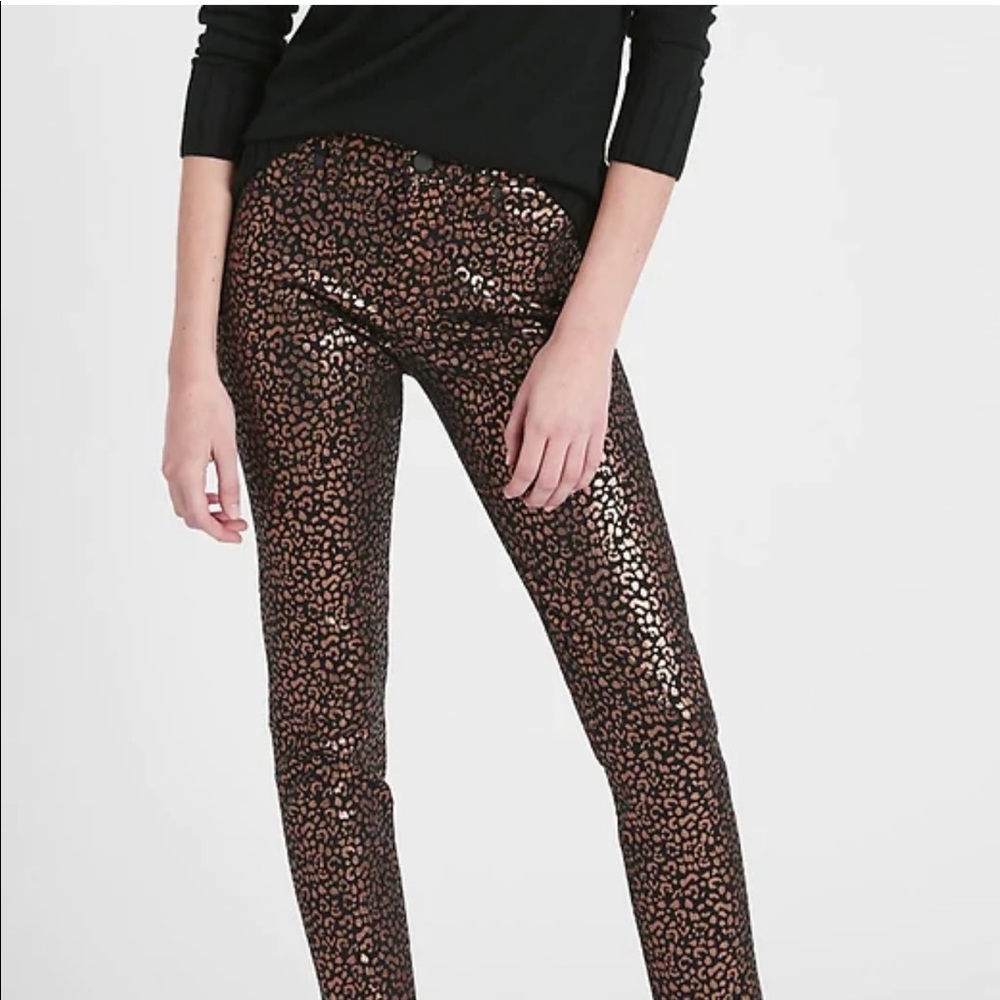 Mid-rise skinny Lepard jeans banana republic